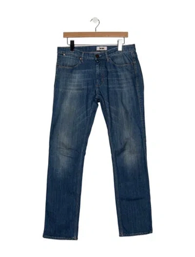 Pre-owned Acne Studios Mid-rise Straight Leg Jeans In Blue
