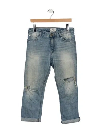 Pre-owned Acne Studios Mid-rise Straight Leg Jeans In Blue