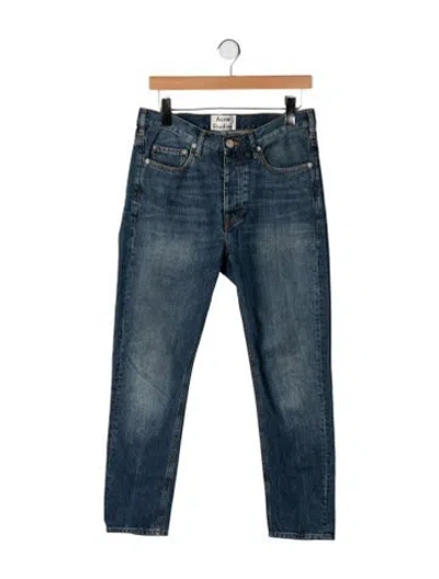 Pre-owned Acne Studios Mid-rise Straight Leg Jeans In Blue
