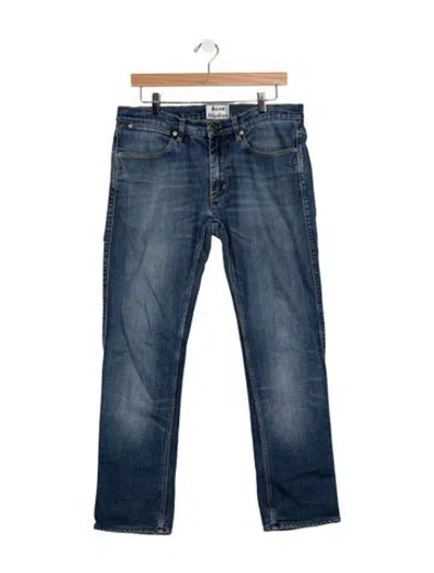Pre-owned Acne Studios Mid-rise Straight Leg Jeans In Blue