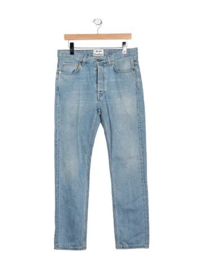 Pre-owned Acne Studios Mid-rise Straight Leg Jeans In Blue