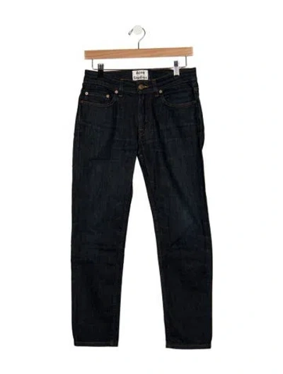 Pre-owned Acne Studios Mid-rise Straight Leg Jeans In Blue