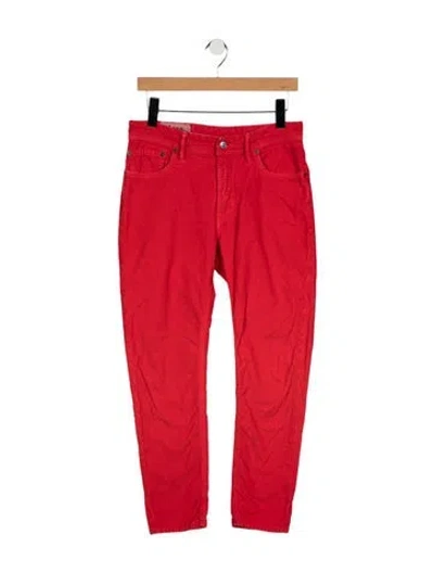 Pre-owned Acne Studios Mid-rise Straight Leg Jeans In Burgundy