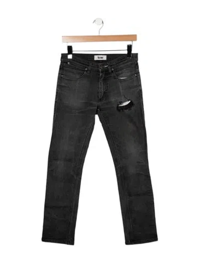 Pre-owned Acne Studios Mid-rise Straight Leg Jeans In Gray