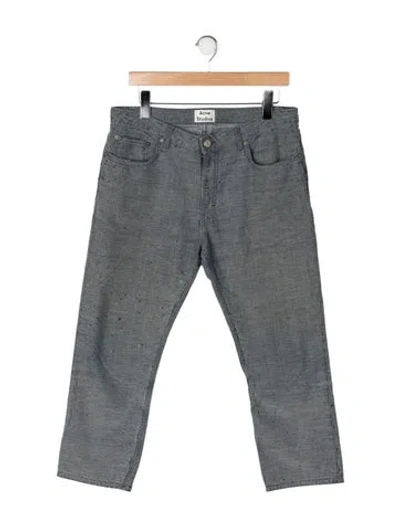 Pre-owned Acne Studios Mid-rise Straight Leg Jeans In Gray