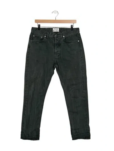 Pre-owned Acne Studios Mid-rise Straight Leg Jeans In Green