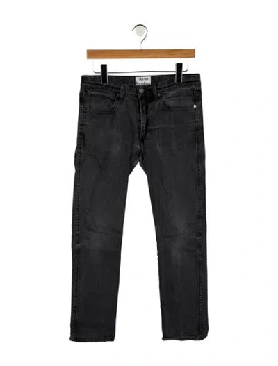 Pre-owned Acne Studios Mid-rise Straight Leg Jeans In Grey
