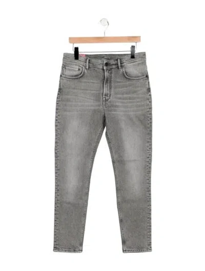 Pre-owned Acne Studios Mid-rise Straight Leg Jeans In Grey