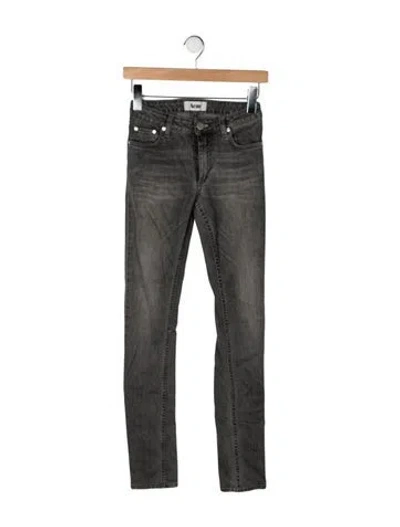 Pre-owned Acne Studios Mid-rise Straight Leg Jeans In Grey