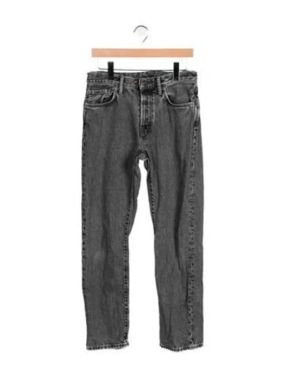 Pre-owned Acne Studios Mid-rise Straight Leg Jeans In Grey