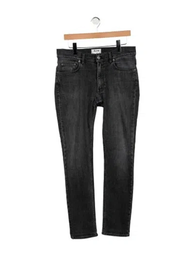 Pre-owned Acne Studios Mid-rise Straight Leg Jeans In Grey