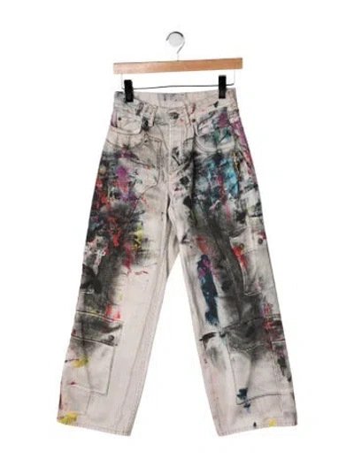 Pre-owned Acne Studios Mid-rise Straight Leg Jeans In Neutral