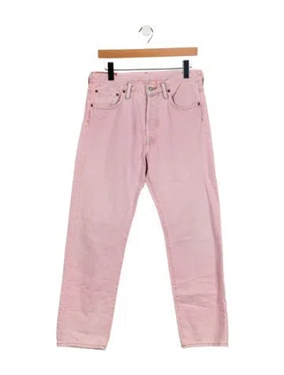 Pre-owned Acne Studios Mid-rise Straight Leg Jeans In Pink