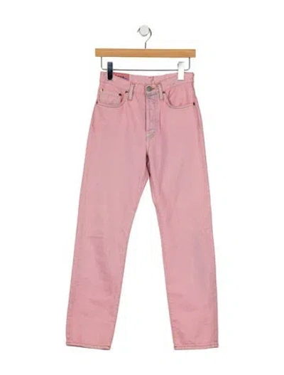 Pre-owned Acne Studios Mid-rise Straight Leg Jeans In Pink