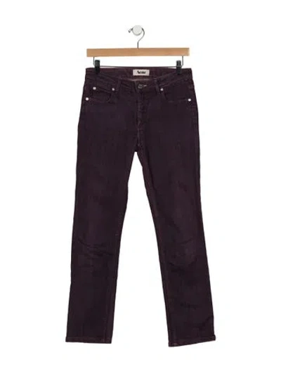 Pre-owned Acne Studios Mid-rise Straight Leg Jeans In Purple