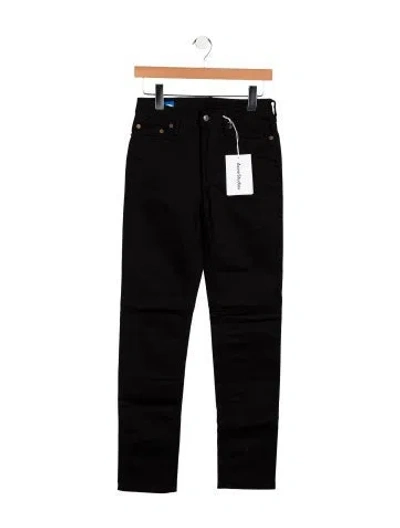 Pre-owned Acne Studios Mid-rise Straight Leg Jeans W/ Tags In Black