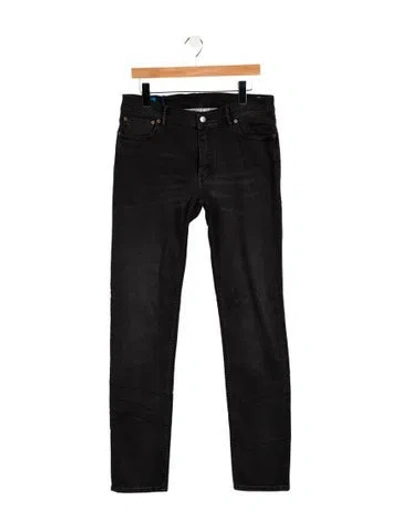 Pre-owned Acne Studios Mid-rise Straight Leg Jeans W/ Tags In Black