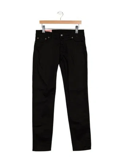 Pre-owned Acne Studios Mid-rise Straight Leg Jeans W/ Tags In Black