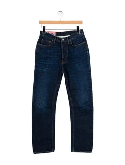 Pre-owned Acne Studios Mid-rise Straight Leg Jeans W/ Tags In Blue