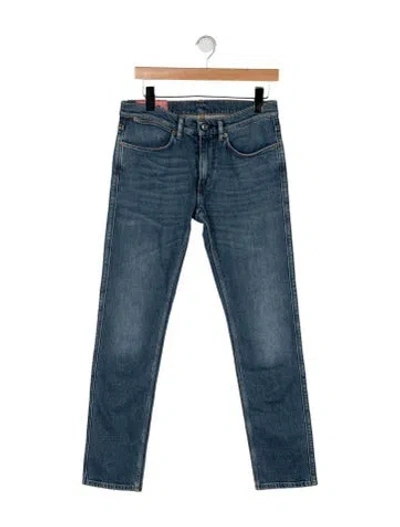 Pre-owned Acne Studios Mid-rise Straight Leg Jeans W/ Tags In Blue