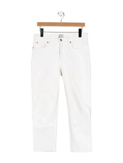 Pre-owned Acne Studios Mid-rise Straight Leg Jeans In White