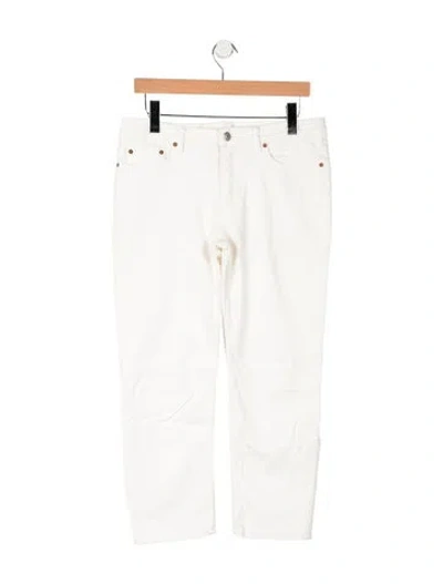 Pre-owned Acne Studios Mid-rise Straight Leg Jeans In White