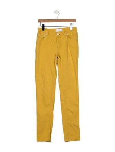 Pre-owned Acne Studios Mid-rise Straight Leg Jeans In Yellow