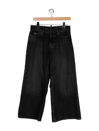 Pre-owned Acne Studios Mid-rise Wide Leg Jeans In Black