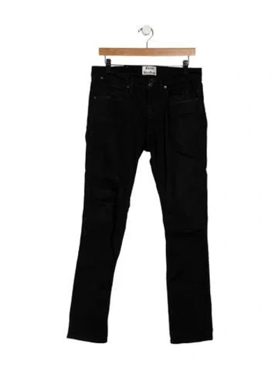 Pre-owned Acne Studios Mid-rise Wide Leg Jeans In Black