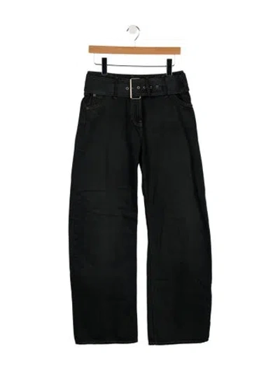 Pre-owned Acne Studios Mid-rise Wide Leg Jeans In Black