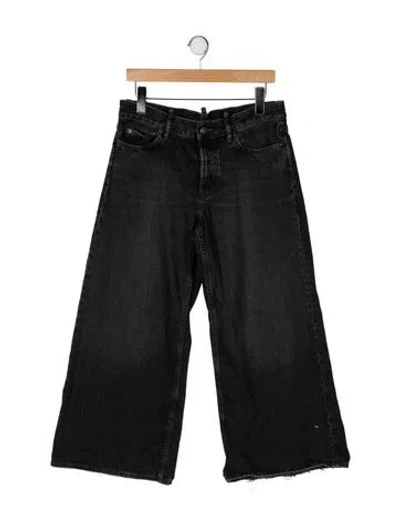 Pre-owned Acne Studios Mid-rise Wide Leg Jeans In Black