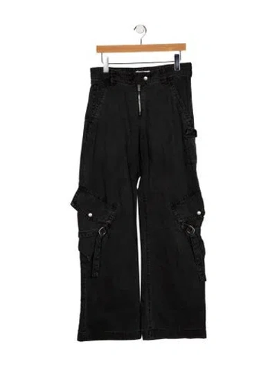 Pre-owned Acne Studios Mid-rise Wide Leg Jeans In Black