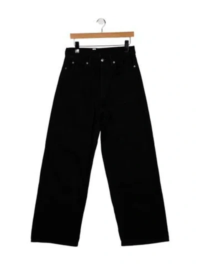 Pre-owned Acne Studios Mid-rise Wide Leg Jeans In Black