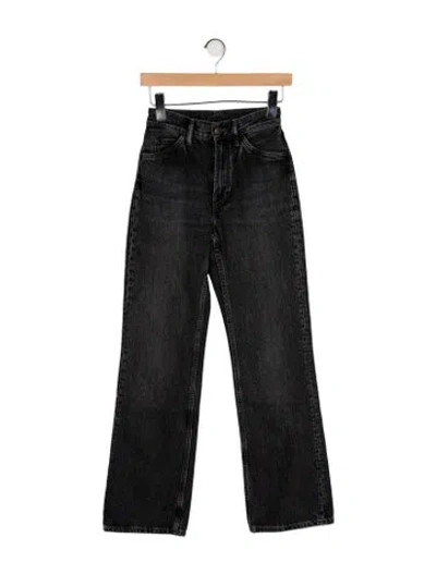 Pre-owned Acne Studios Mid-rise Wide Leg Jeans In Black
