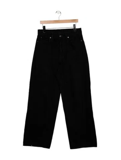 Pre-owned Acne Studios Mid-rise Wide Leg Jeans In Black