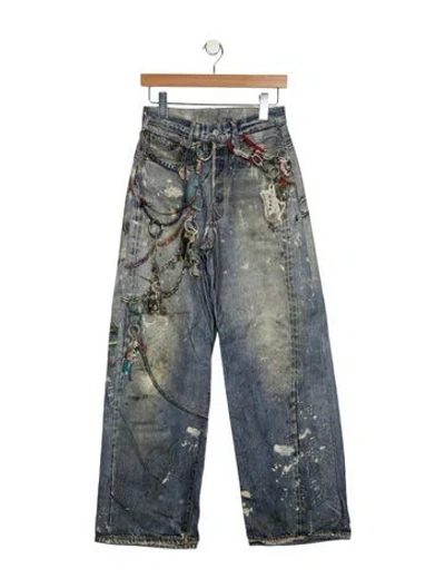 Pre-owned Acne Studios Mid-rise Wide Leg Jeans In Blue