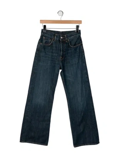 Pre-owned Acne Studios Mid-rise Wide Leg Jeans In Blue