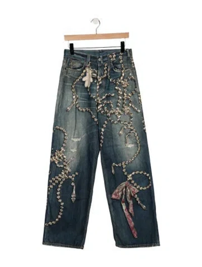Pre-owned Acne Studios Mid-rise Wide Leg Jeans In Blue