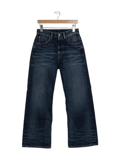 Pre-owned Acne Studios Mid-rise Wide Leg Jeans In Blue