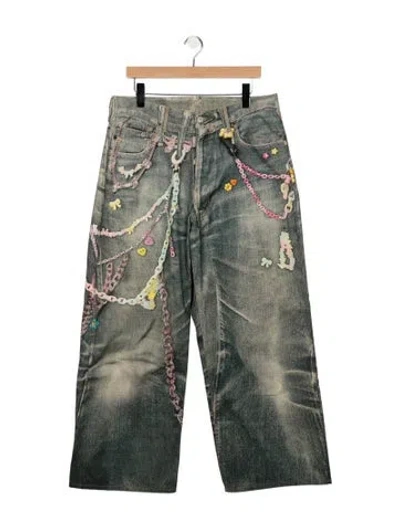 Pre-owned Acne Studios Mid-rise Wide Leg Jeans In Blue