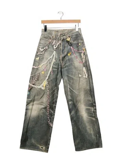 Pre-owned Acne Studios Mid-rise Wide Leg Jeans In Multicolor