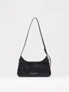 Acne Studios Mini Platt Crackle Leather Shoulder Bag In Black