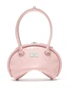 Acne Studios Women Pink Handbag With Two Top Handles And Logo Plaque On The Front In Leather Woman