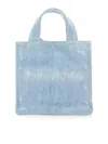 Acne Studios Women's Mini Denim Shopper Bag With Logo In Denim