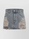 Acne Studios Ripped Denim Mini Skirt