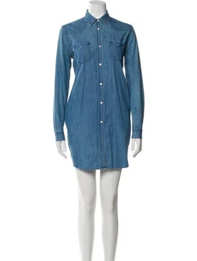 Pre-owned Acne Studios Mini Dress In Blue