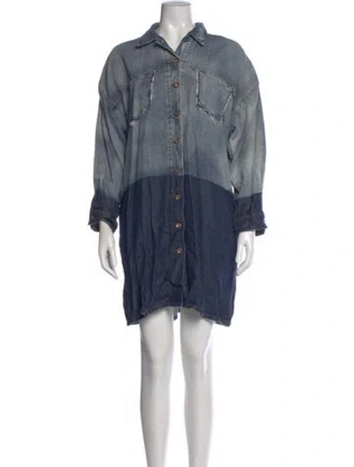 Pre-owned Acne Studios Mini Dress In Blue