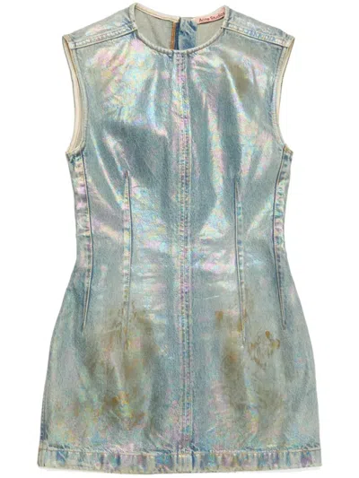 Acne Studios Mini Dress Denim In Blue