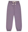Acne Studios Mini Frack Face Cotton Sweatpants In Faded Purple