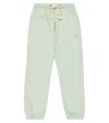Acne Studios Mini Frack Face Cotton Sweatpants In Soft Green